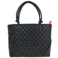 Chanel 2005-2006 Black Calfskin Cambon Ligne Tote Handbag