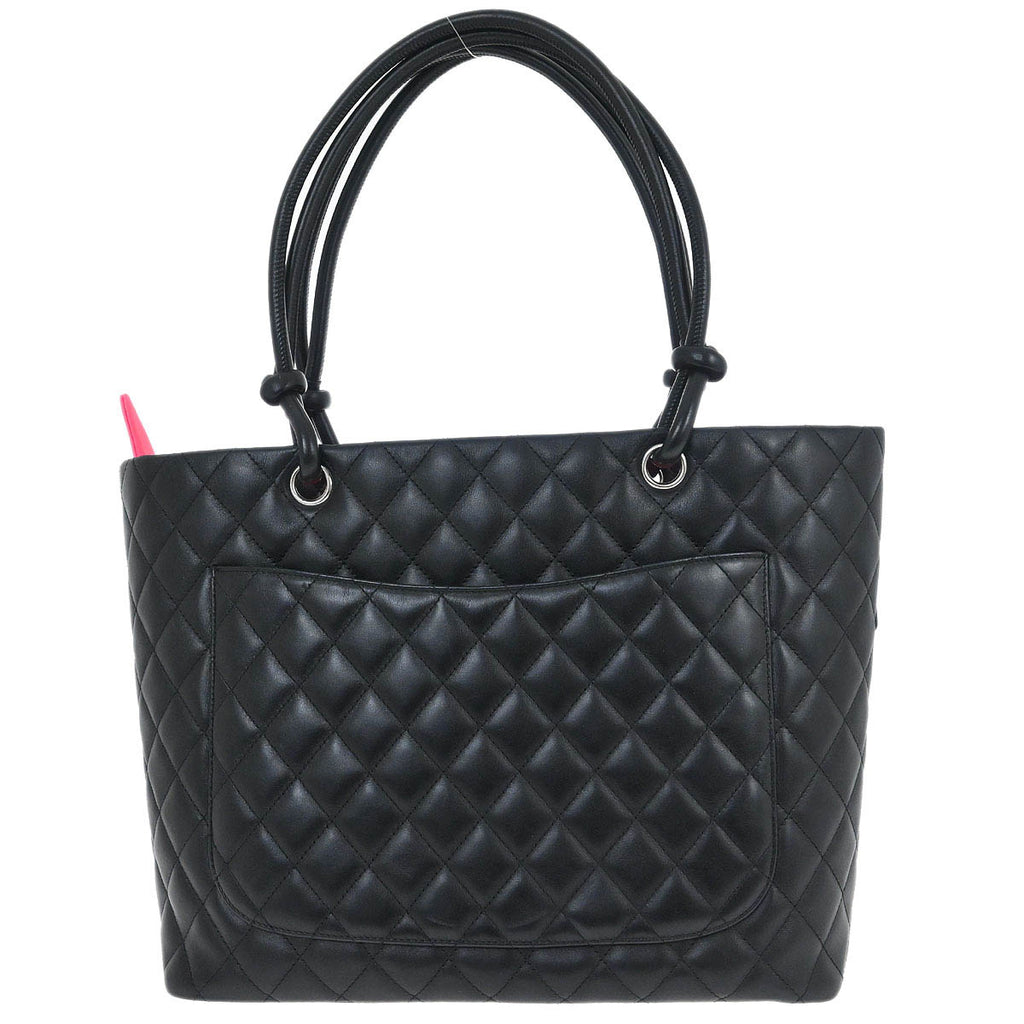 Chanel 2005-2006 Black Calfskin Cambon Ligne Tote Handbag
