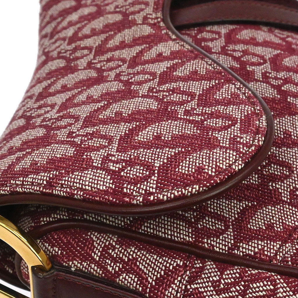 Christian Dior Bordeaux Trotter Saddle Handbag