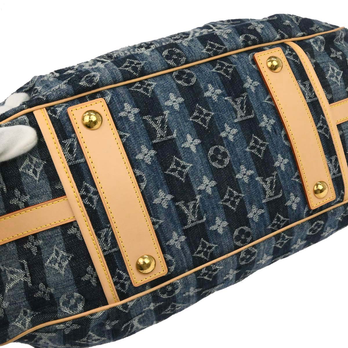 Louis Vuitton Blue Monogram Denim Cabas Raye GM 2way Shoulder Tote M95336