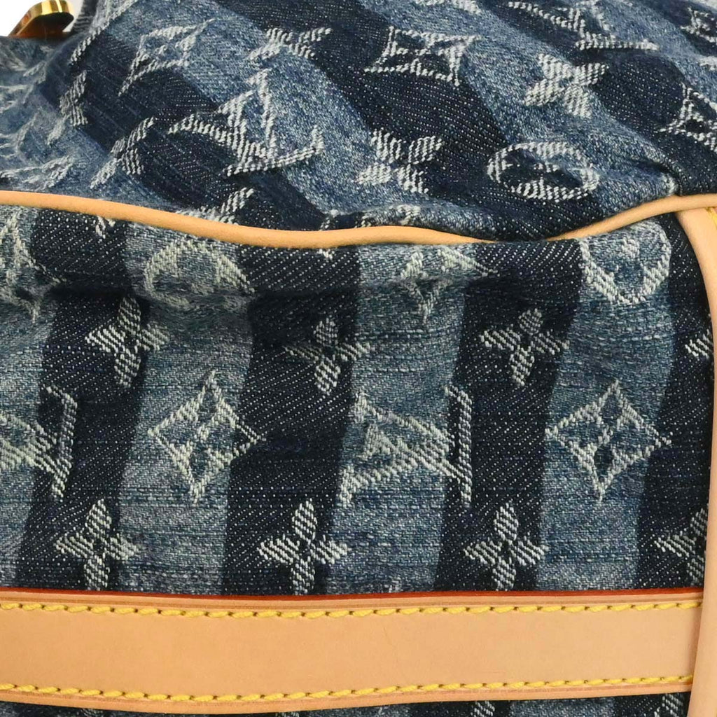 Louis Vuitton Blue Monogram Denim Cabas Raye GM 2way Shoulder Tote M95336