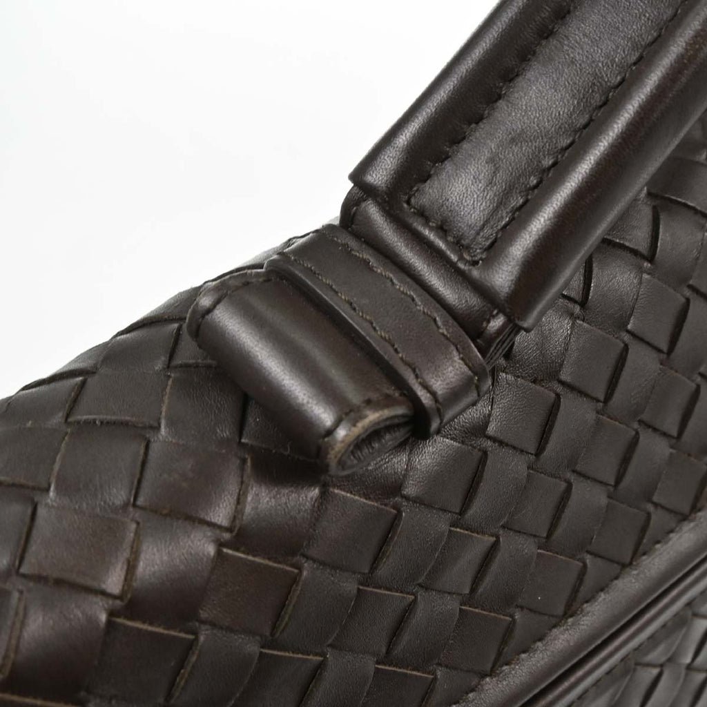 Bottega Veneta Brown Calfskin Intrecciato Briefcase Handbag