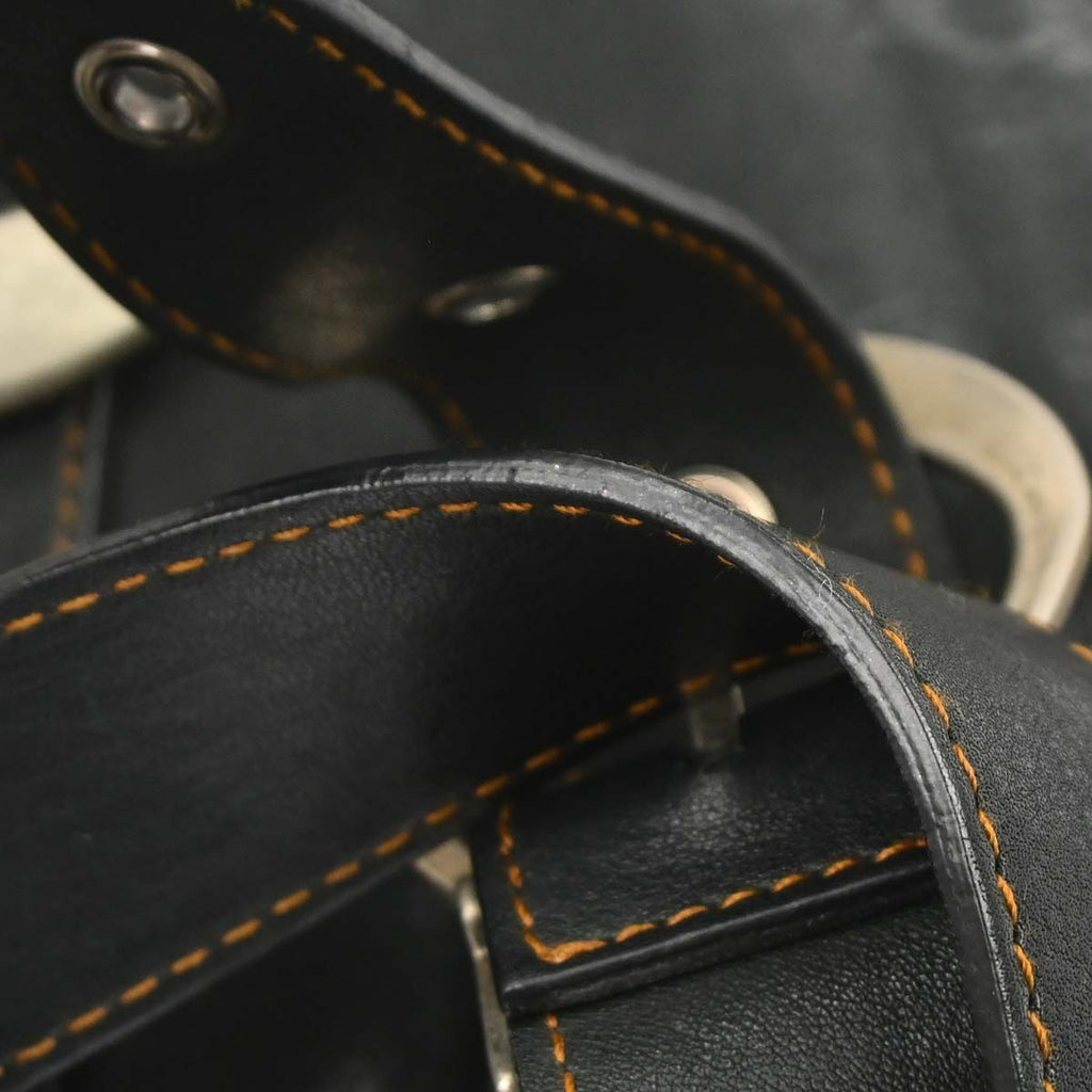 Christian Dior Black Leather Gaucho Handbag