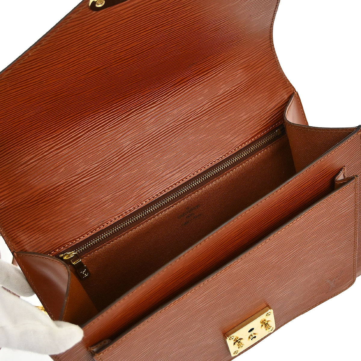 Louis Vuitton Brown Epi Monceau 28 2way Shoulder Handbag M52123