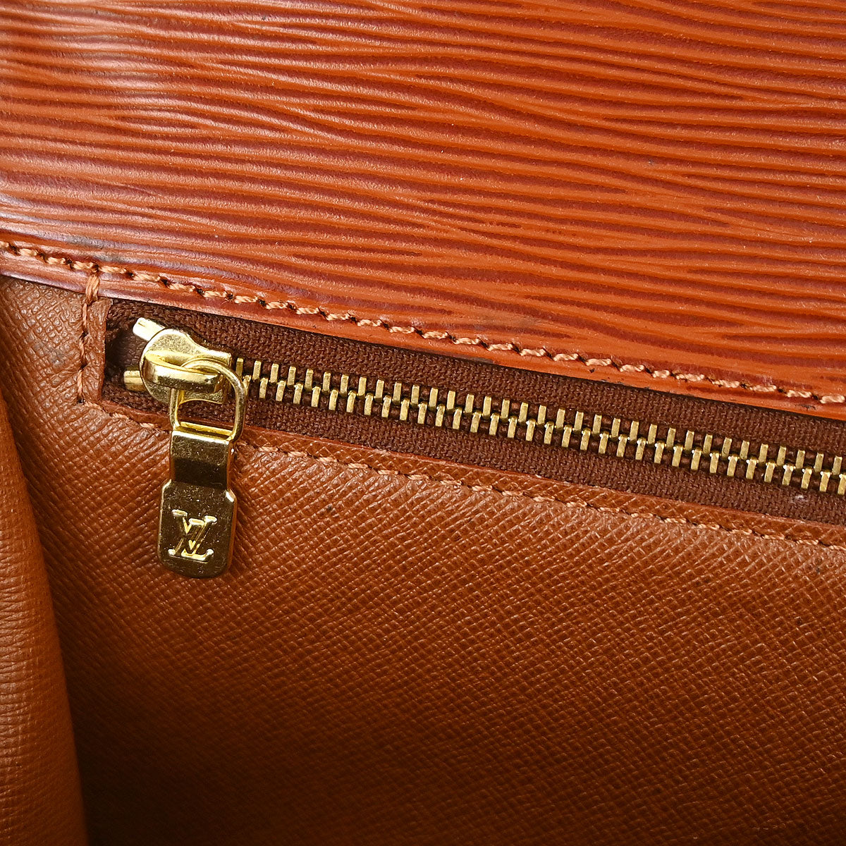 Louis Vuitton Brown Epi Monceau 28 2way Shoulder Handbag M52123