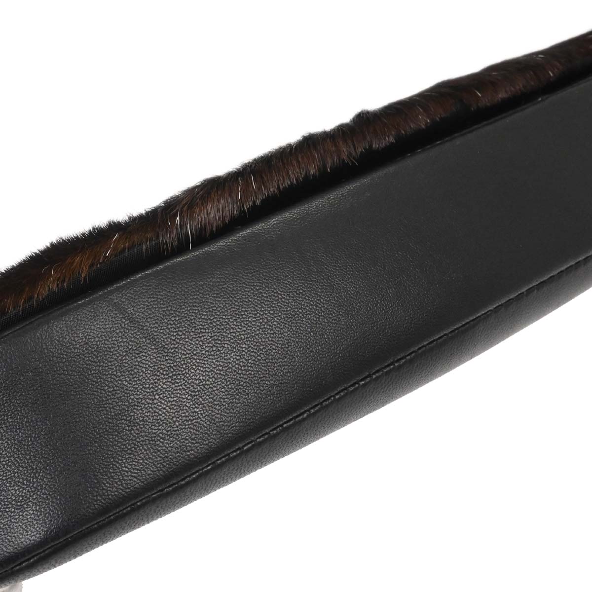 Christian Dior Black Brown Fur Malice Handbag