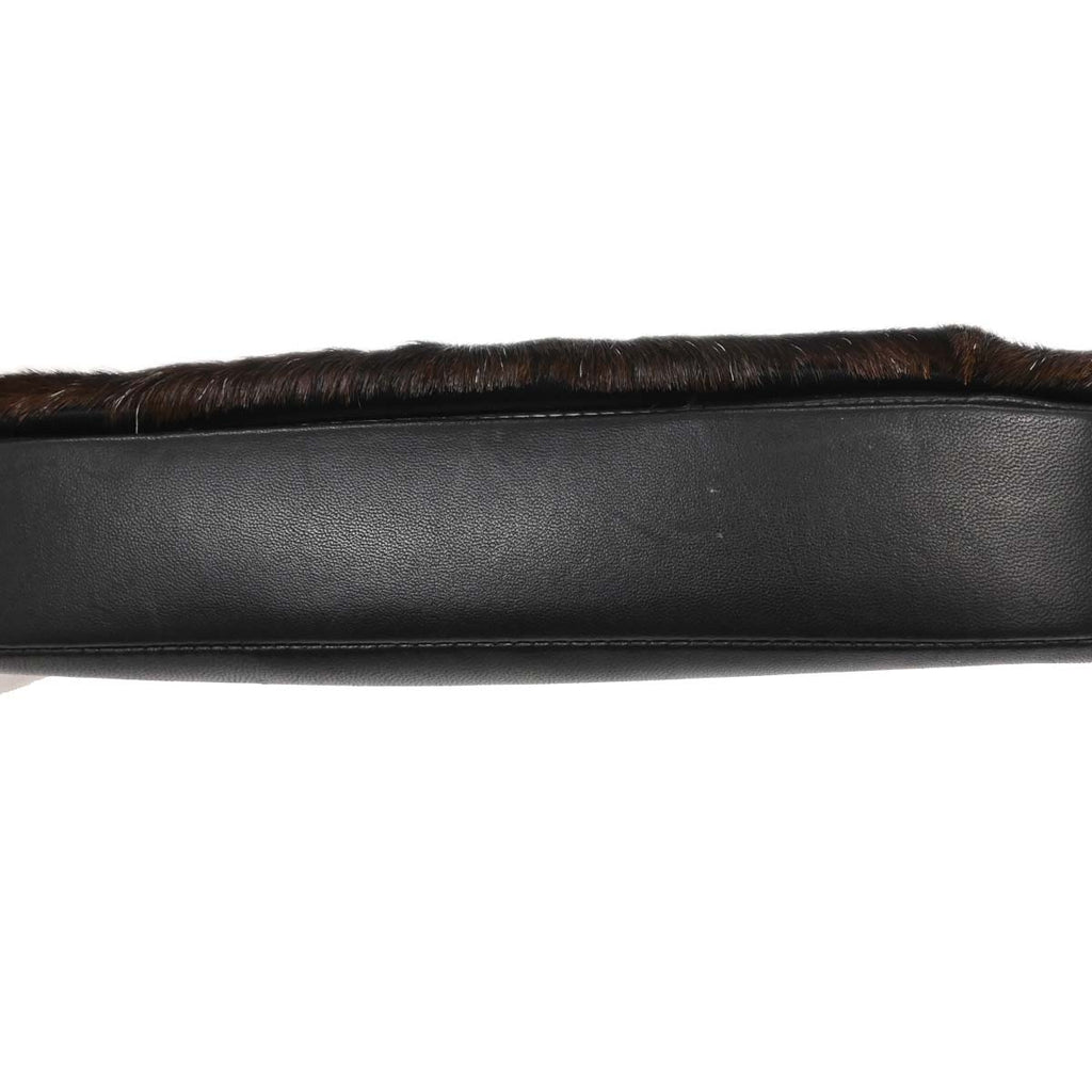 Christian Dior Black Brown Fur Malice Handbag