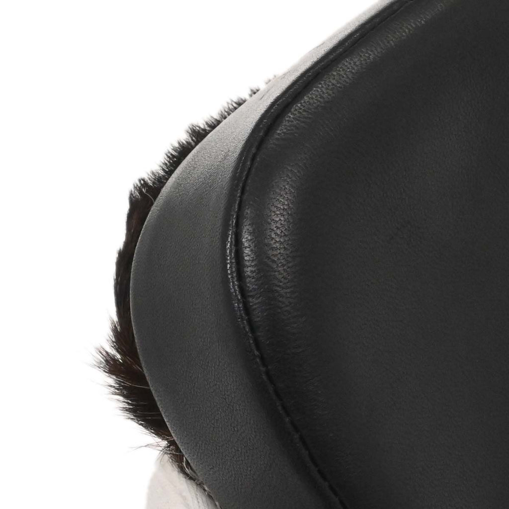 Christian Dior Black Brown Fur Malice Handbag