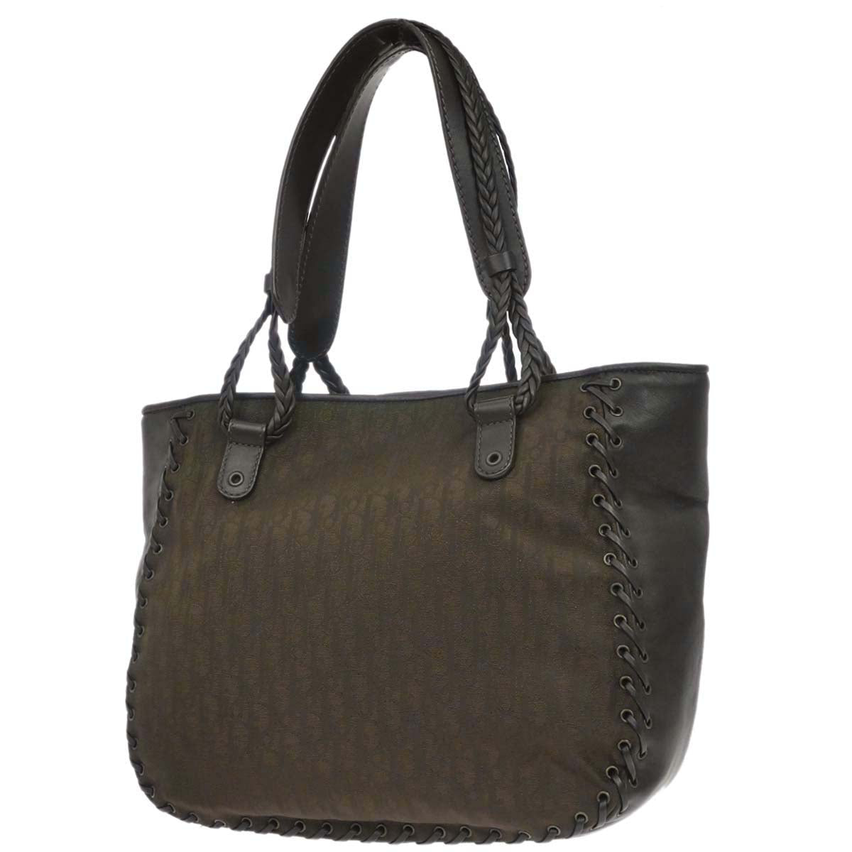 Christian Dior Brown Nylon Trotter Ethnic Tote Handbag