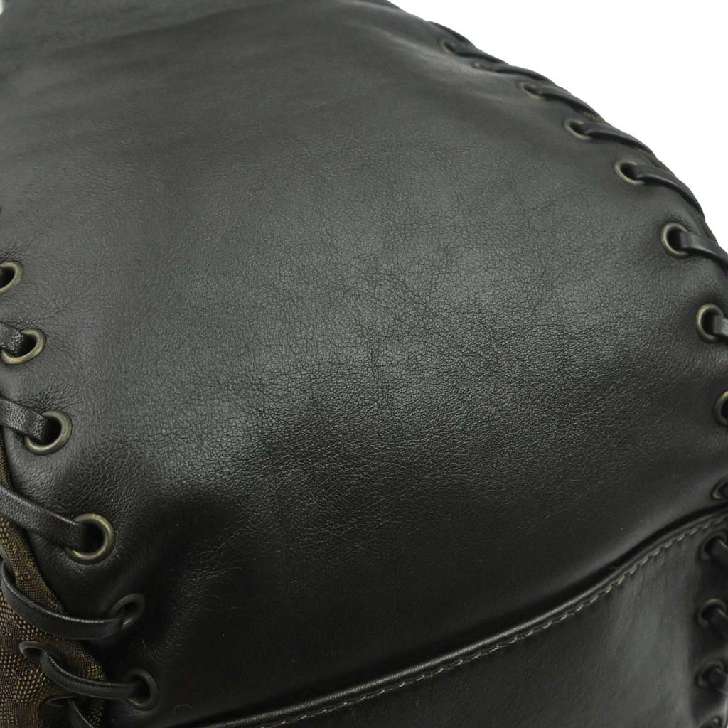 Christian Dior Brown Nylon Trotter Ethnic Tote Handbag