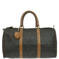 Christian Dior Black Brown Honeycomb Duffle Handbag