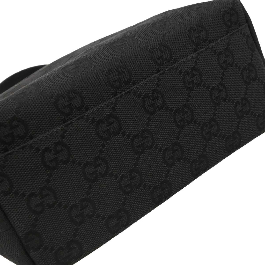 Gucci Black Canvas GG Tote Handbag