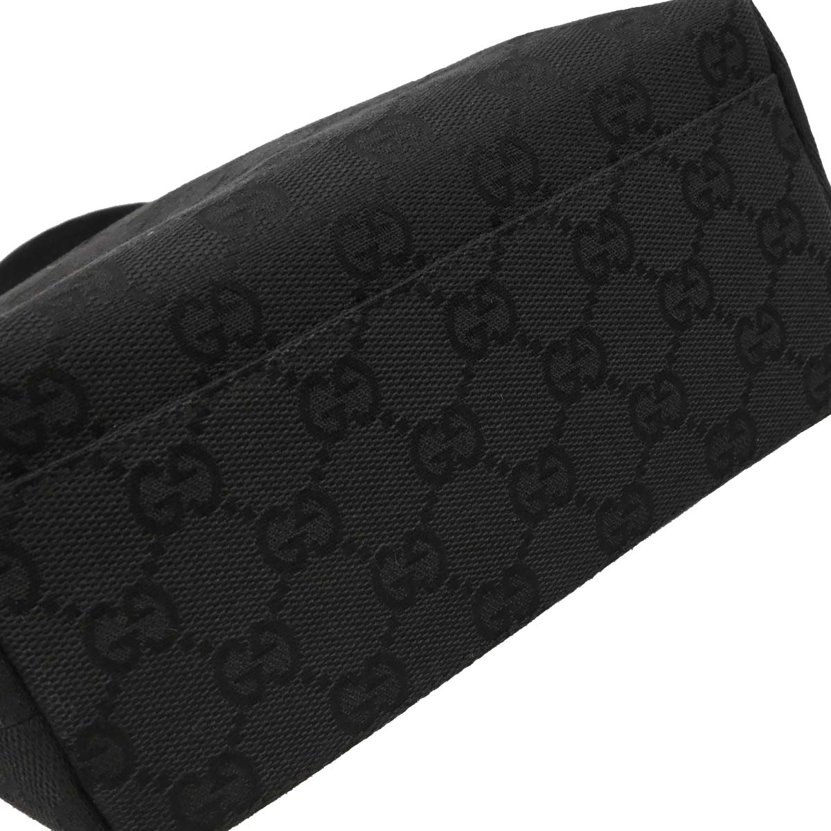 Gucci Black Canvas GG Tote Handbag