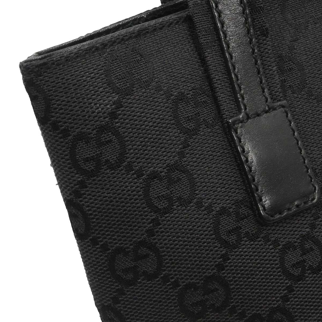 Gucci Black Canvas GG Tote Handbag