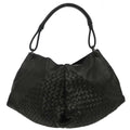 Bottega Veneta Black Lambskin Intrecciato Handbag