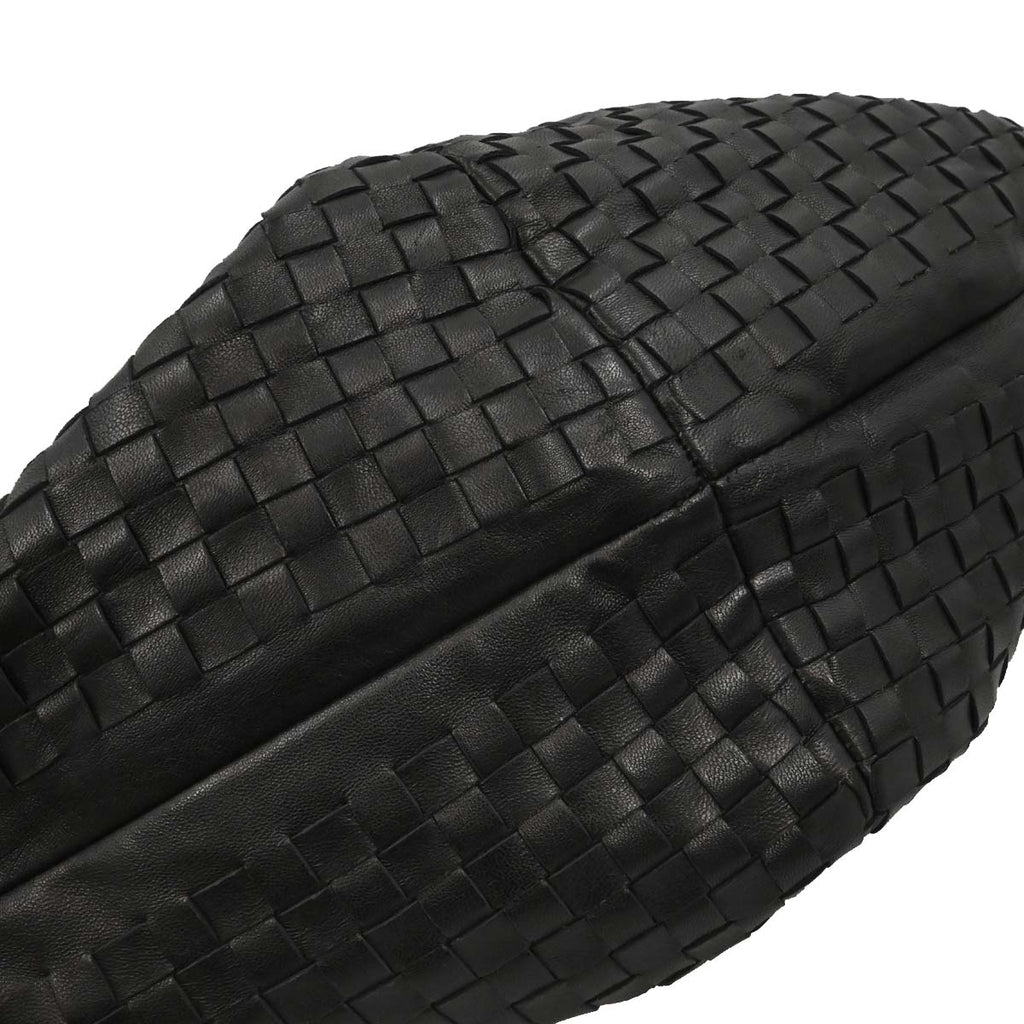 Bottega Veneta Black Lambskin Intrecciato Handbag