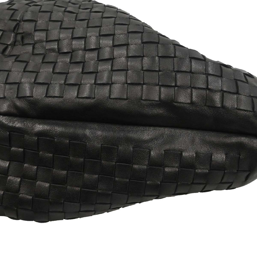 Bottega Veneta Black Lambskin Intrecciato Handbag