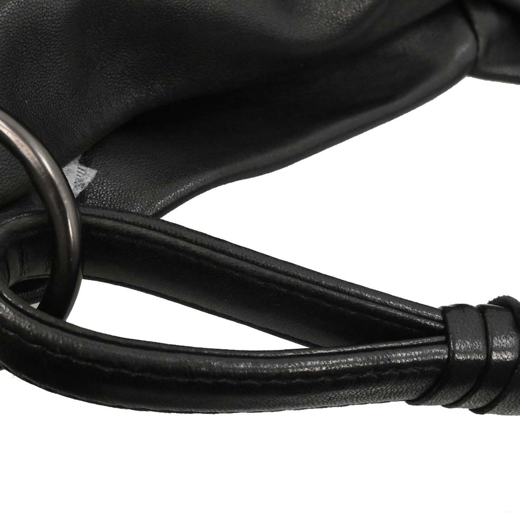 Bottega Veneta Black Lambskin Intrecciato Handbag