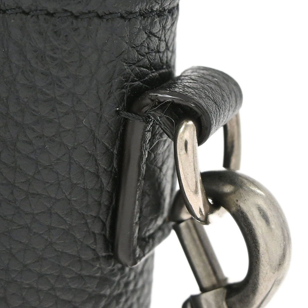Celine Black Leather Nano Luggage Shoulder Tote Bag