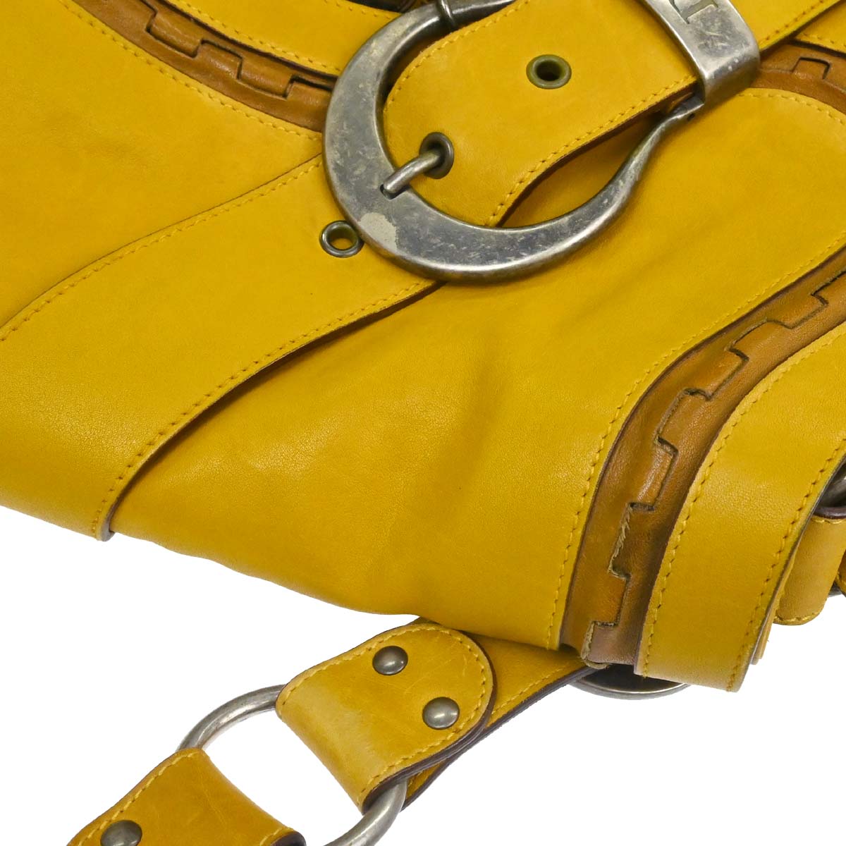 Christian Dior Yellow Gaucho Shoulder Bag