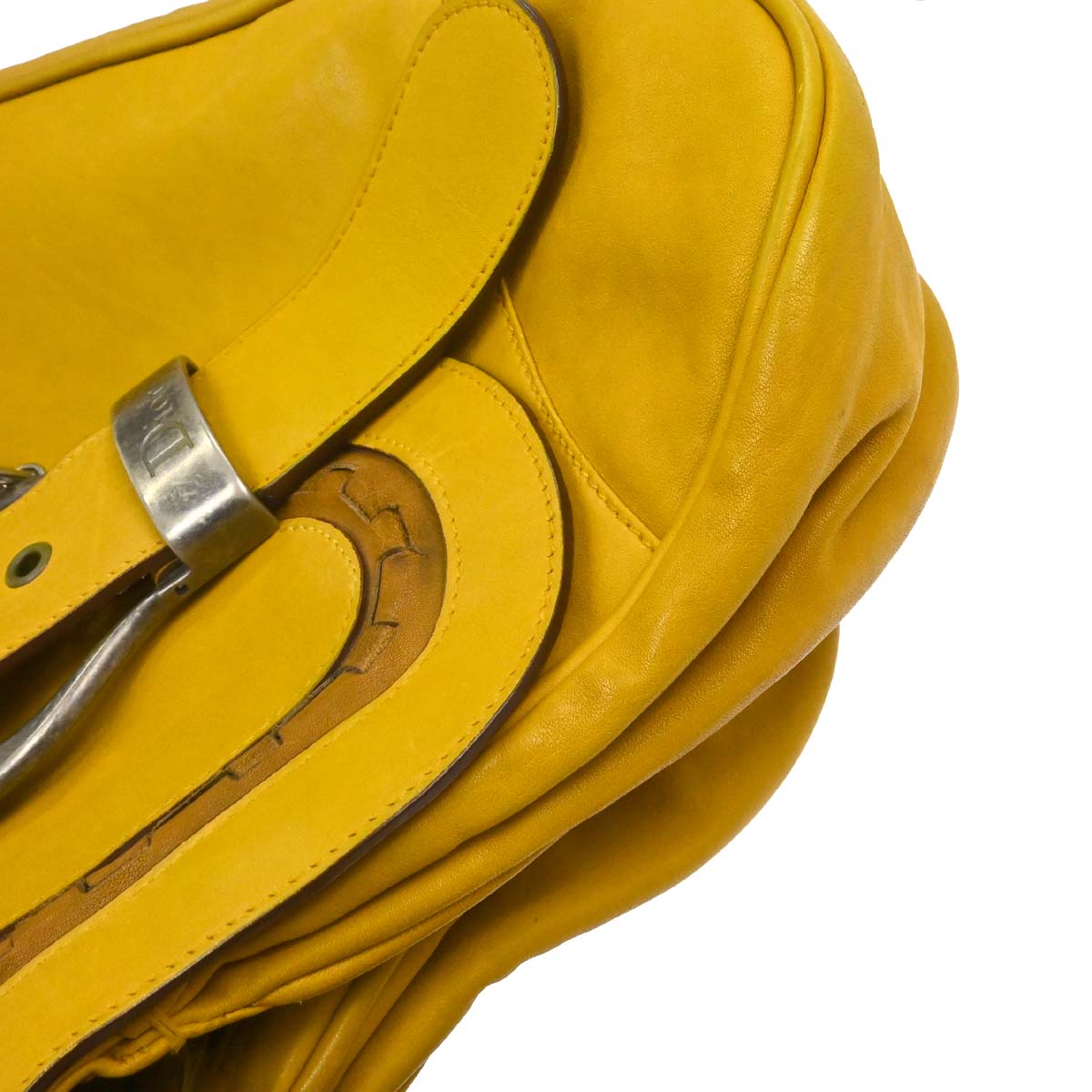 Christian Dior Yellow Gaucho Shoulder Bag
