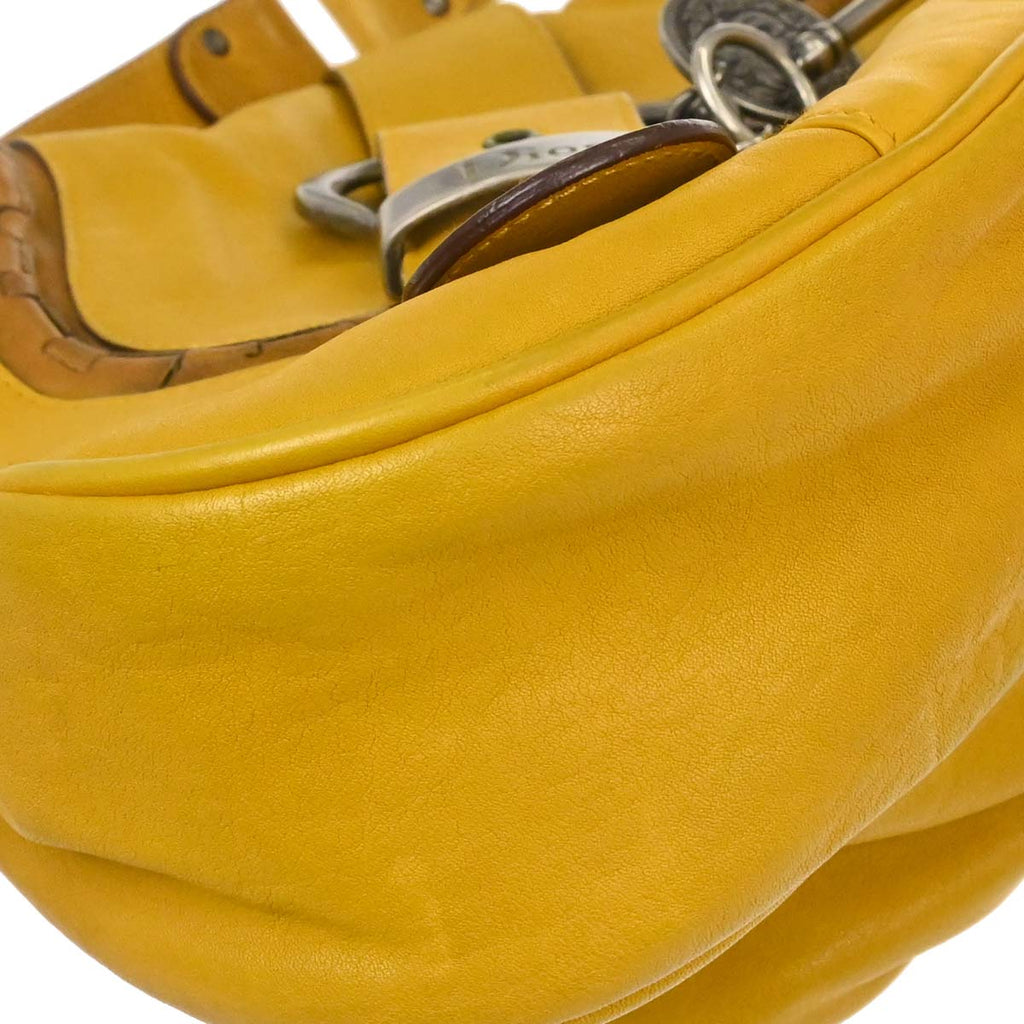 Christian Dior Yellow Gaucho Shoulder Bag