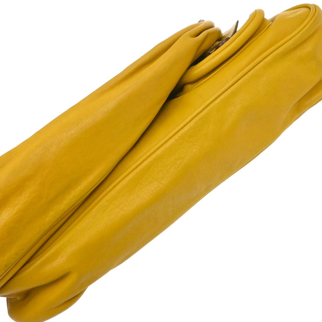 Christian Dior Yellow Gaucho Shoulder Bag
