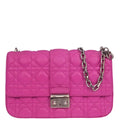 Christian Dior Pink Lambskin Cannage Miss Dior Shoulder Bag