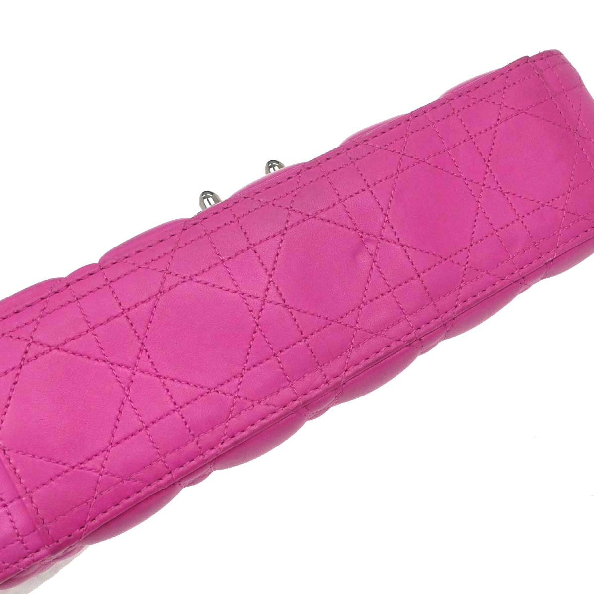 Christian Dior Pink Lambskin Cannage Miss Dior Shoulder Bag