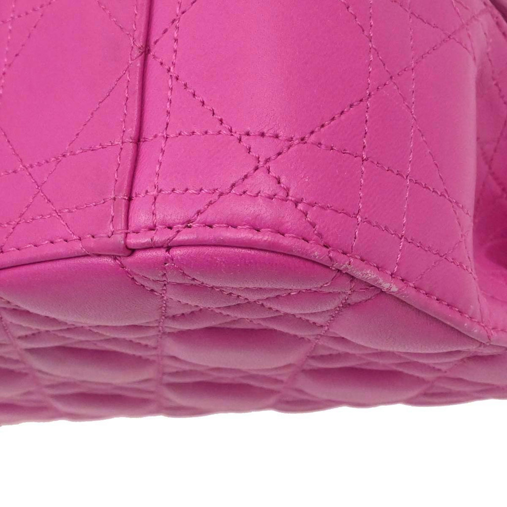 Christian Dior Pink Lambskin Cannage Miss Dior Shoulder Bag