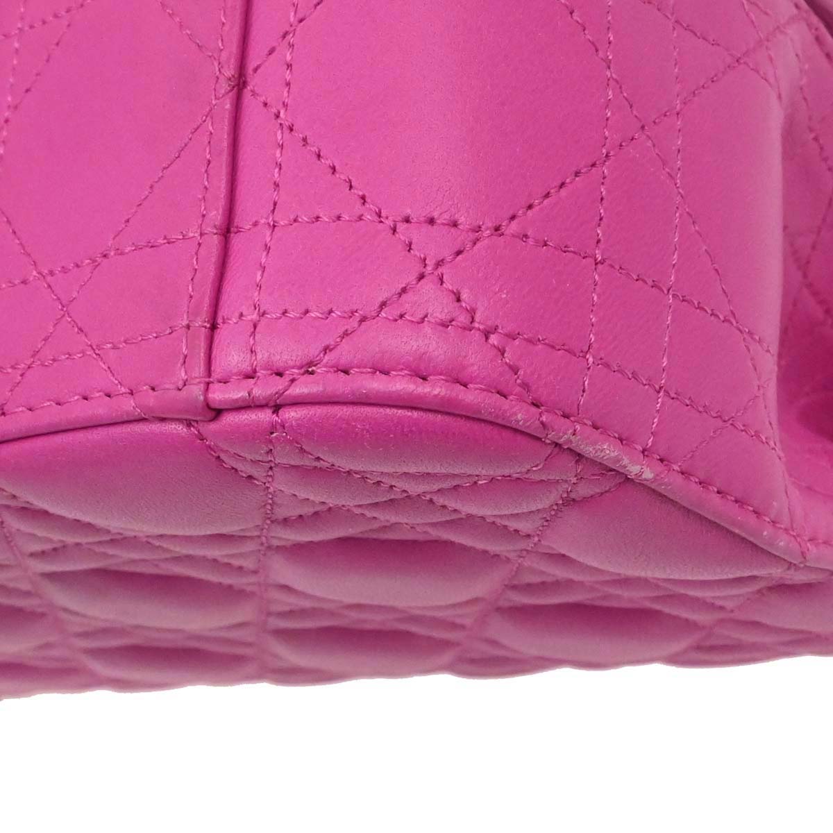 Christian Dior Pink Lambskin Cannage Miss Dior Shoulder Bag