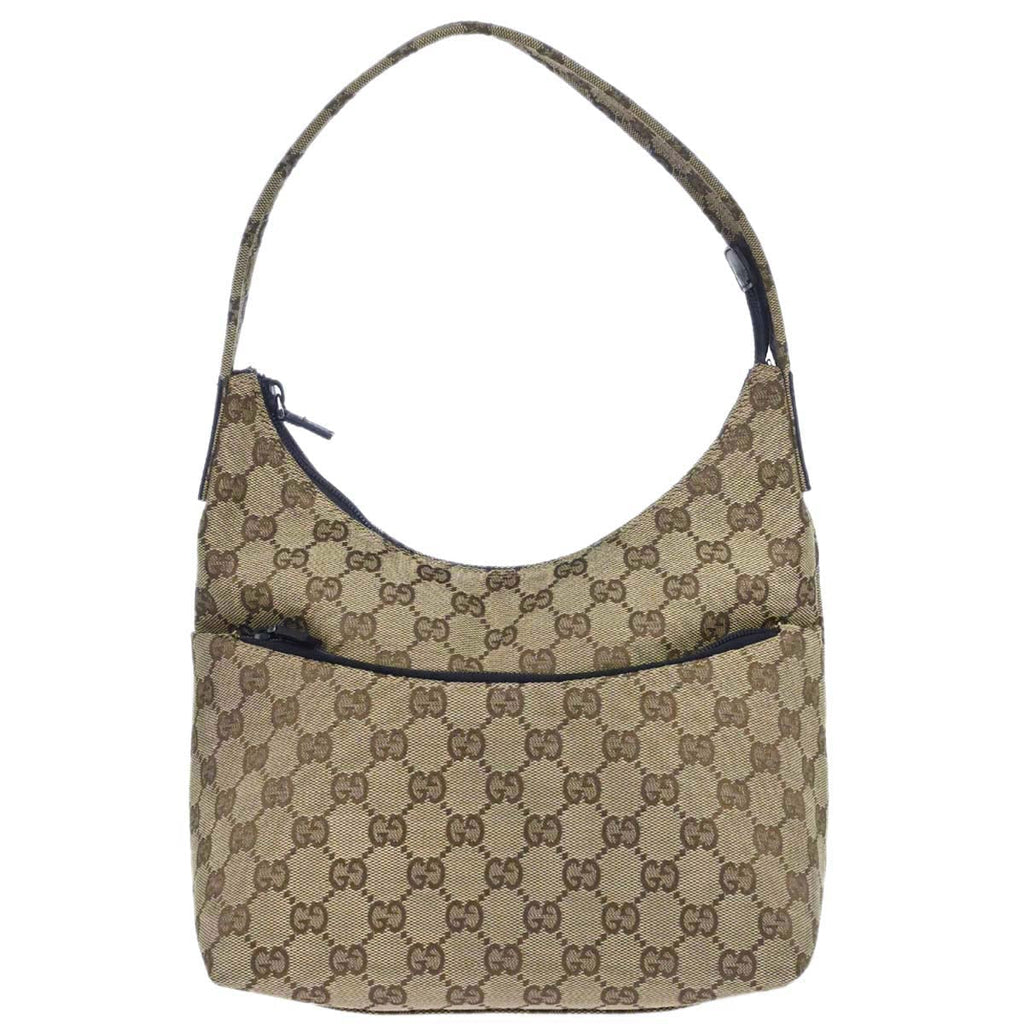 Gucci Beige Canvas GG Hobo Handbag
