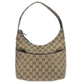 Gucci Beige Canvas GG Hobo Handbag