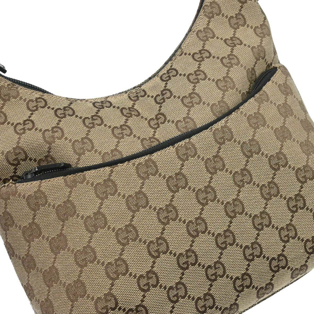 Gucci Beige Canvas GG Hobo Handbag