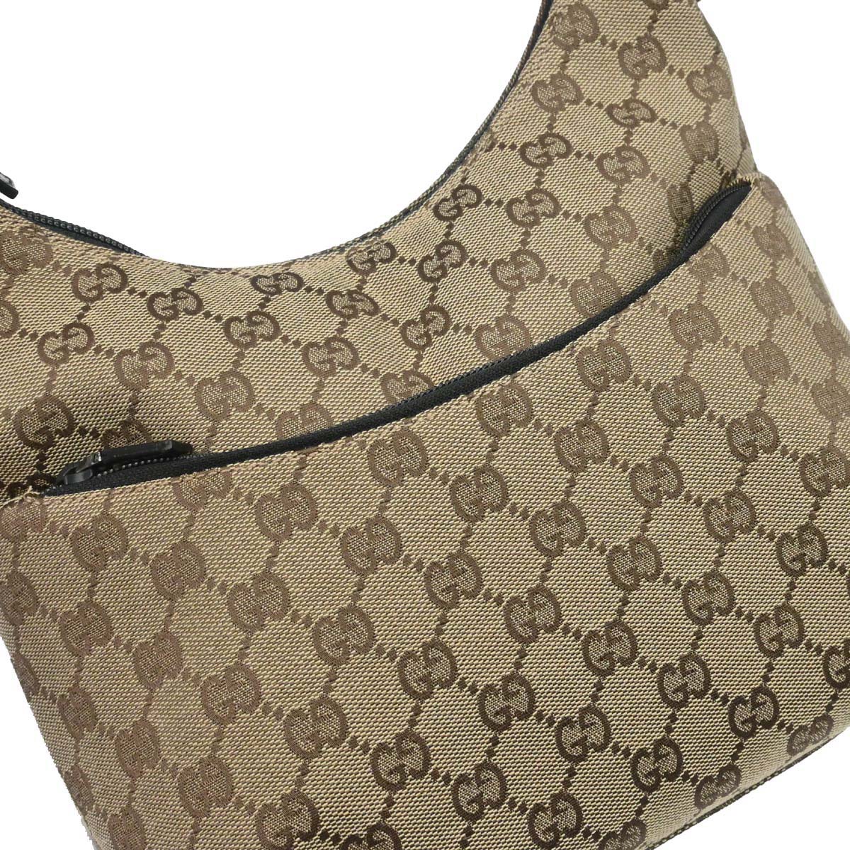 Gucci Beige Canvas GG Hobo Handbag