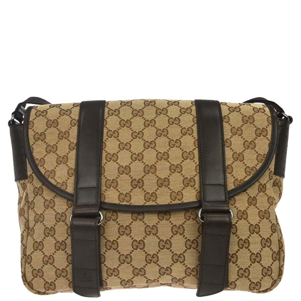 Gucci Beige Canvas GG Shoulder Bag