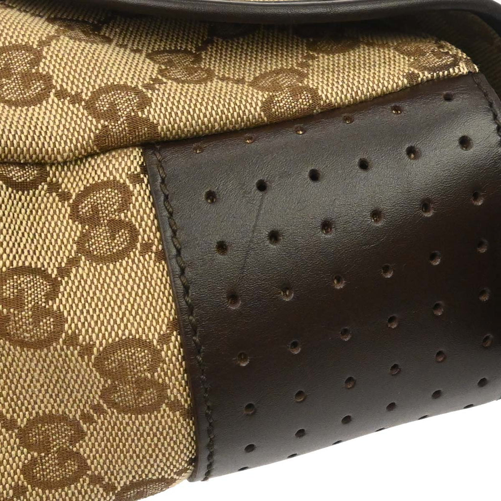 Gucci Beige Canvas GG Shoulder Bag