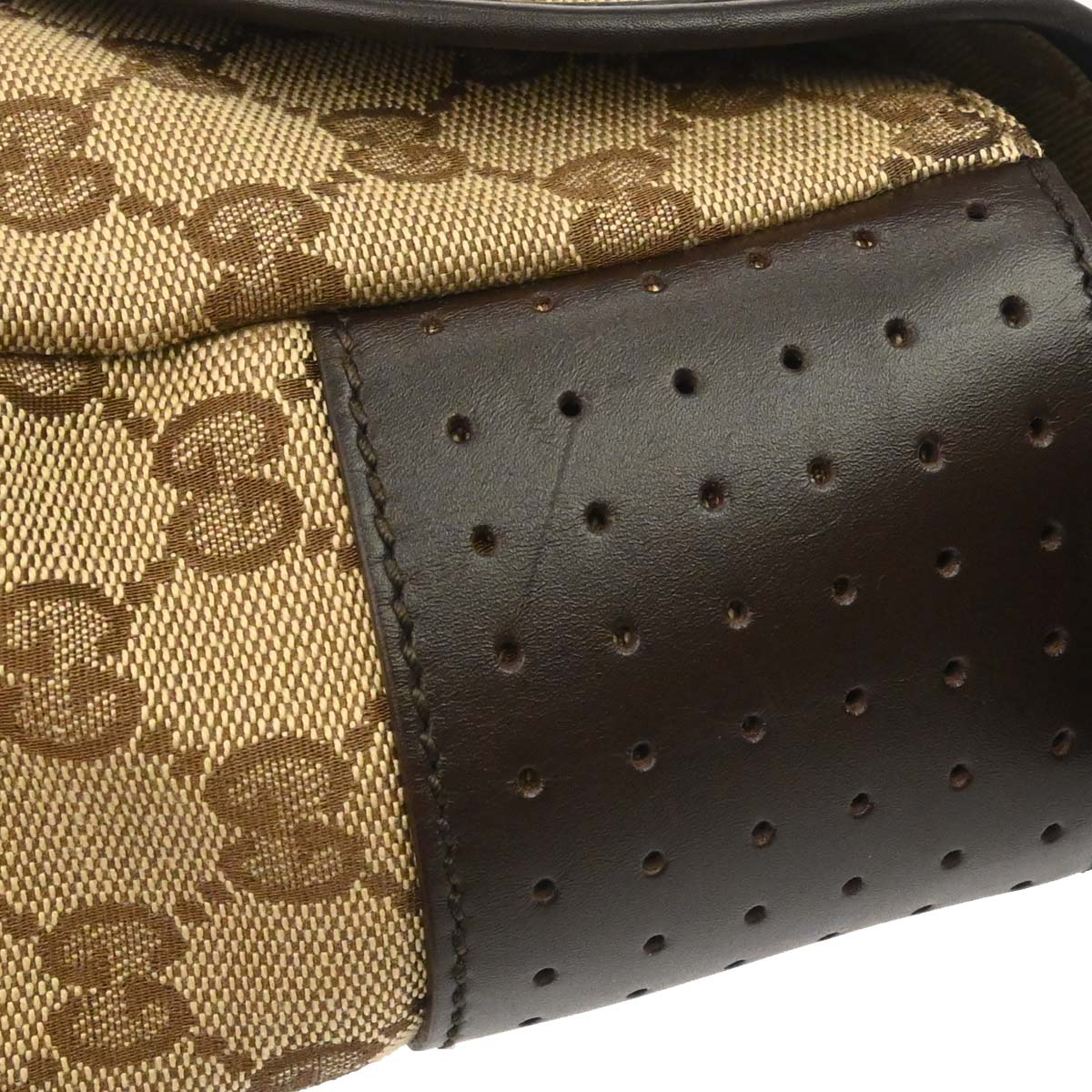 Gucci Beige Canvas GG Shoulder Bag