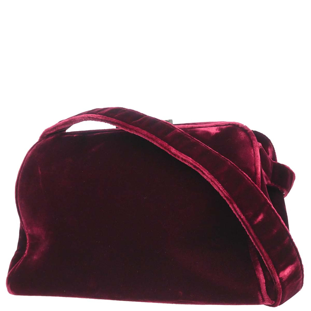 Prada Bordeaux Velvet Shoulder Bag