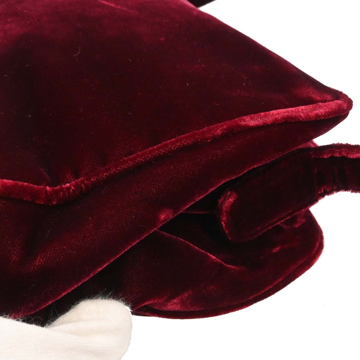 Prada Bordeaux Velvet Shoulder Bag