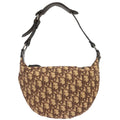 Christian Dior Brown Canvas Trotter Handbag