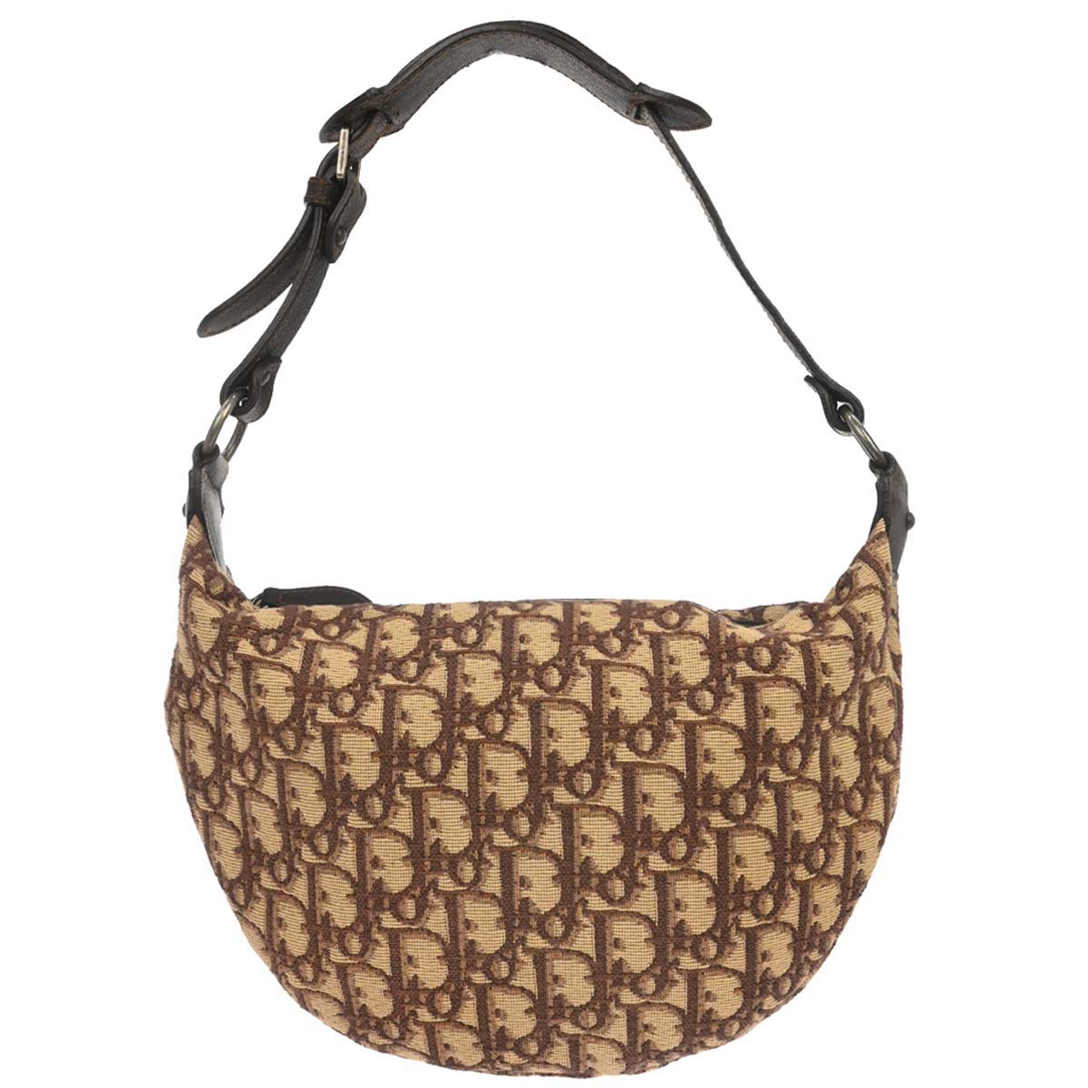 Christian Dior Brown Canvas Trotter Handbag