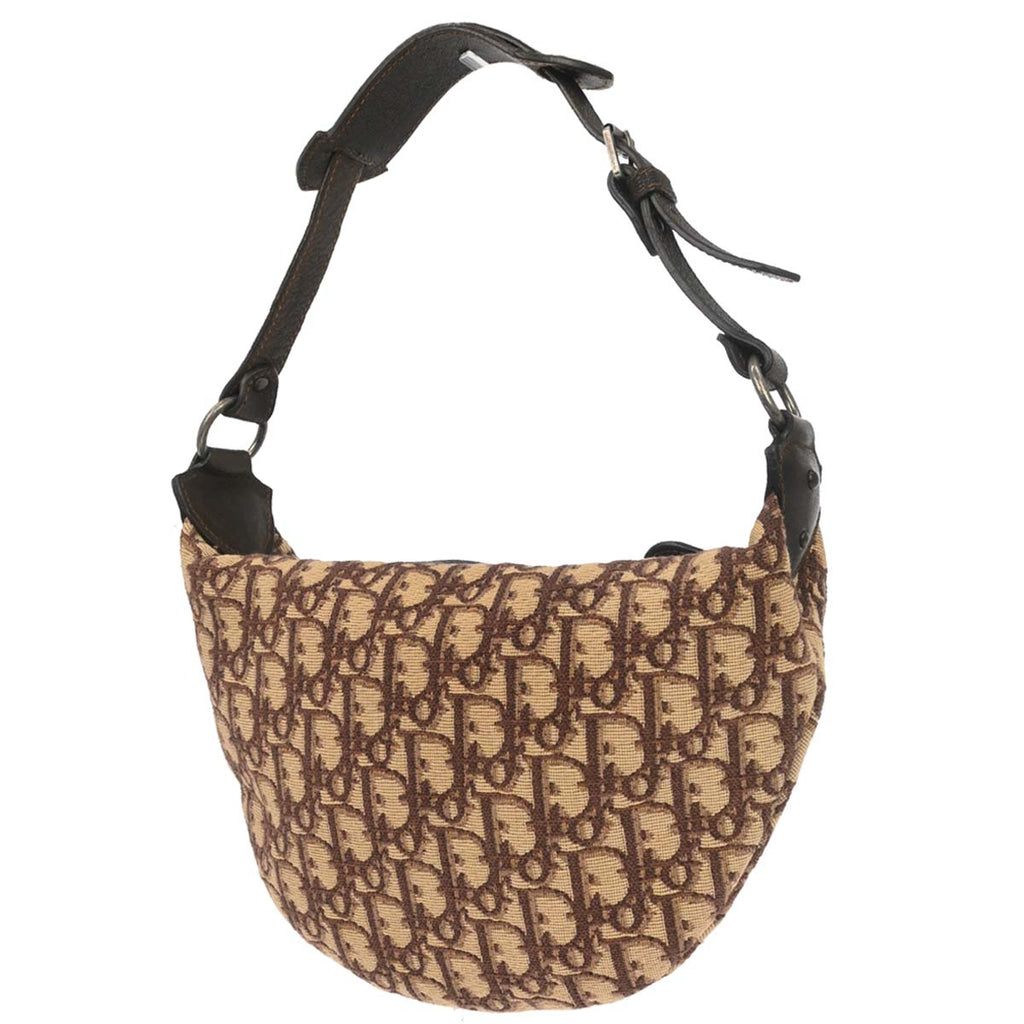 Christian Dior Brown Canvas Trotter Handbag
