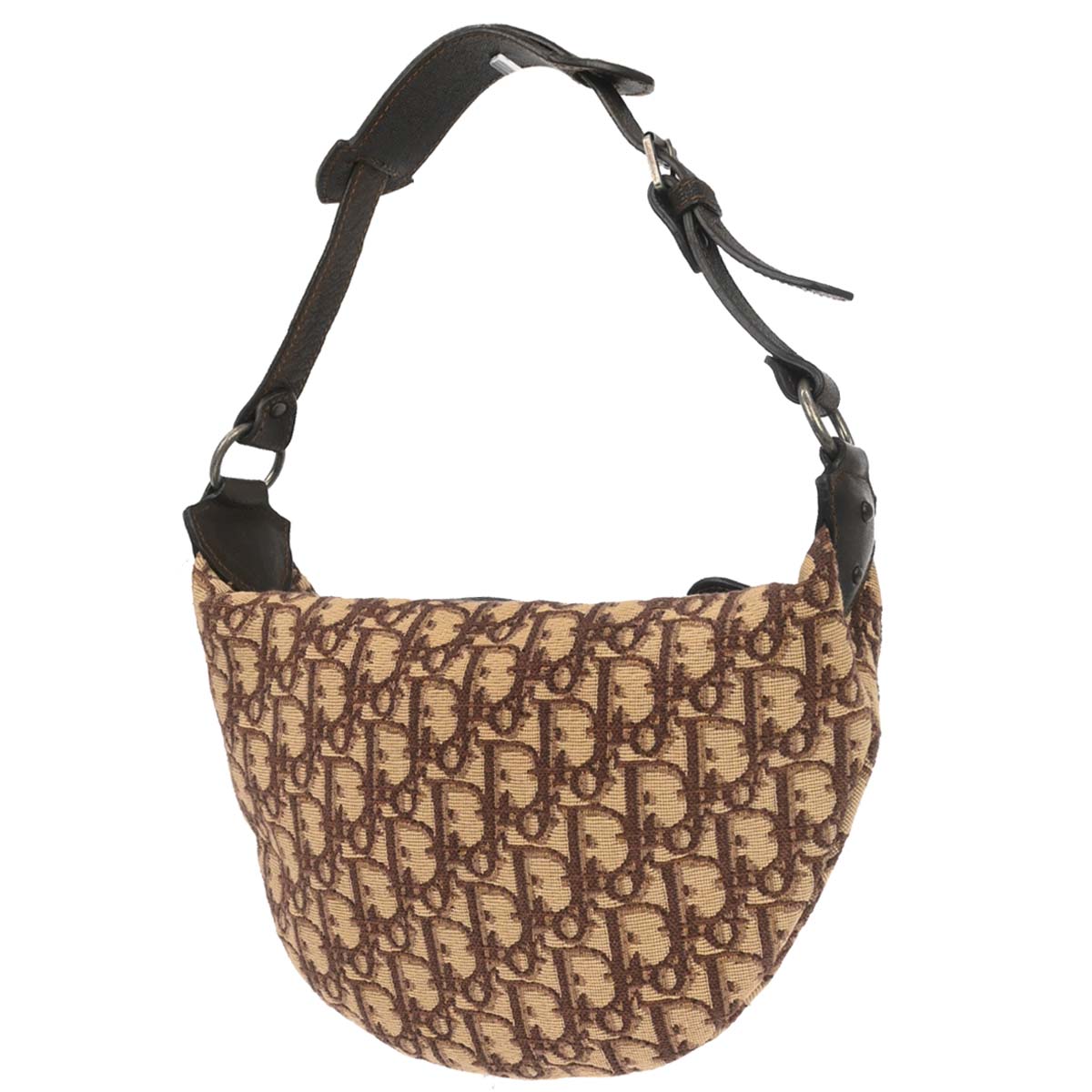 Christian Dior Brown Canvas Trotter Handbag