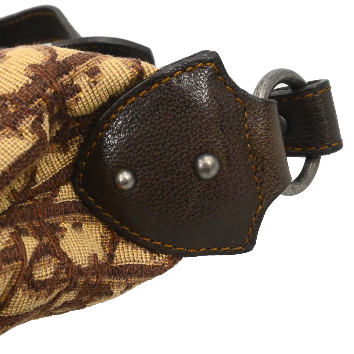 Christian Dior Brown Canvas Trotter Handbag