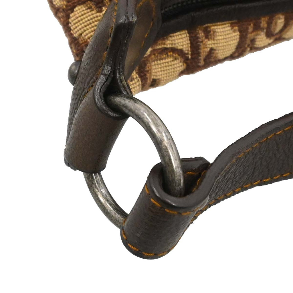 Christian Dior Brown Canvas Trotter Handbag