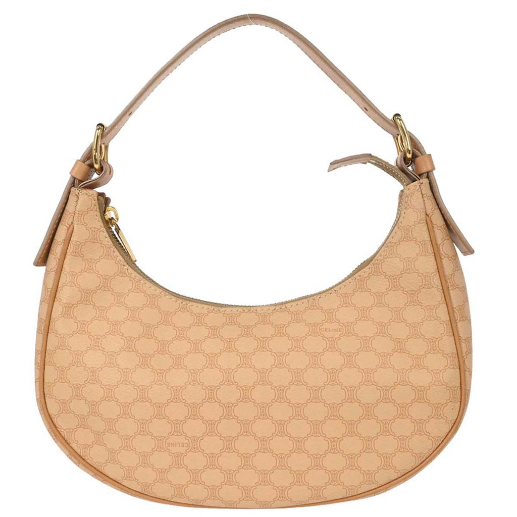 Celine Beige PVC Macadam Hobo Handbag