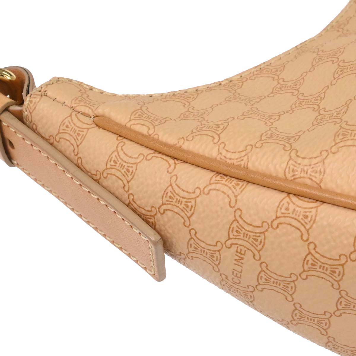 Celine Beige PVC Macadam Hobo Handbag