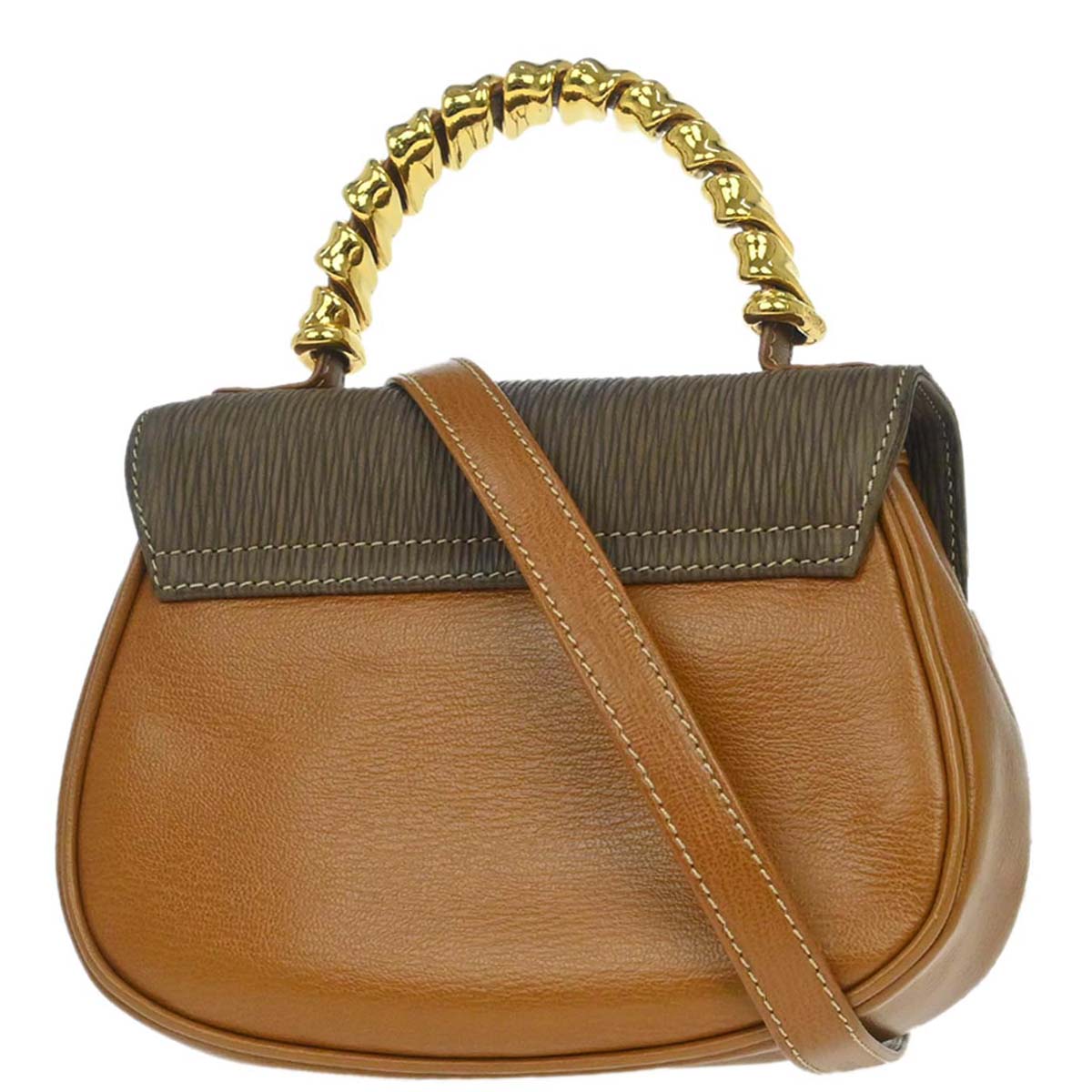 Loewe Brown Leather Velazquez 2way Shoulder Handbag