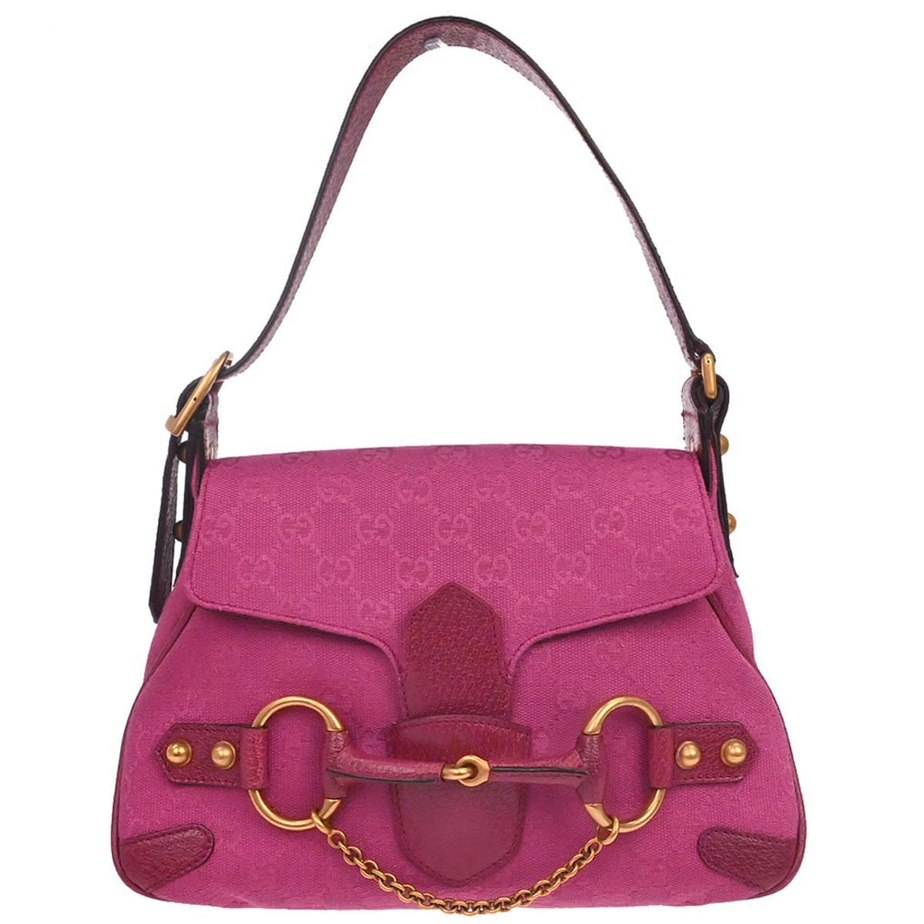 Gucci Pink Horsebit GG Handbag